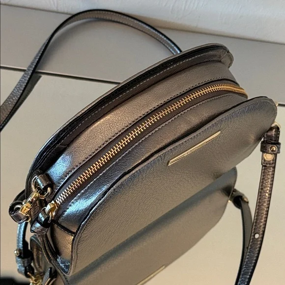 🆕 BRAHMIN Leah Anthracite Moonlit Crossbody Bag Genuine Leather - Picture 7 of 16